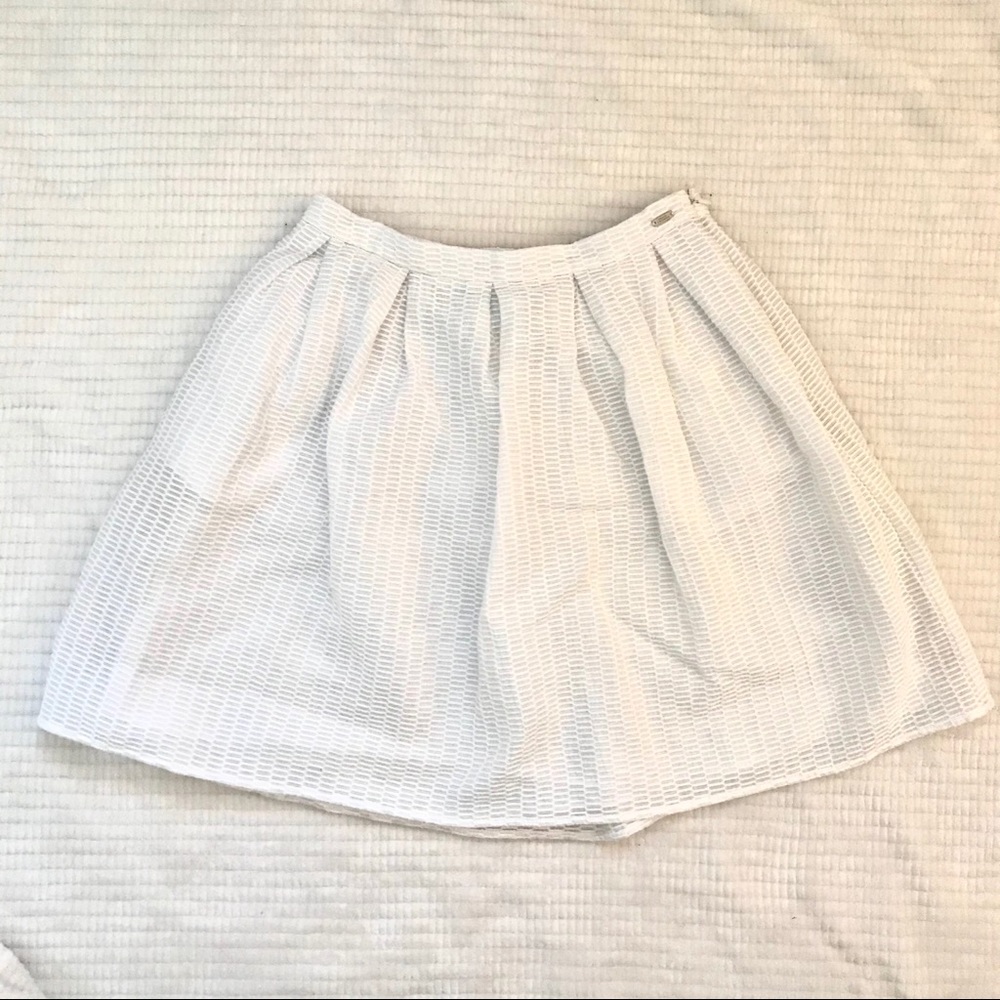 ARMANI EXCHANGE | Circle Midi Skirt Solid White